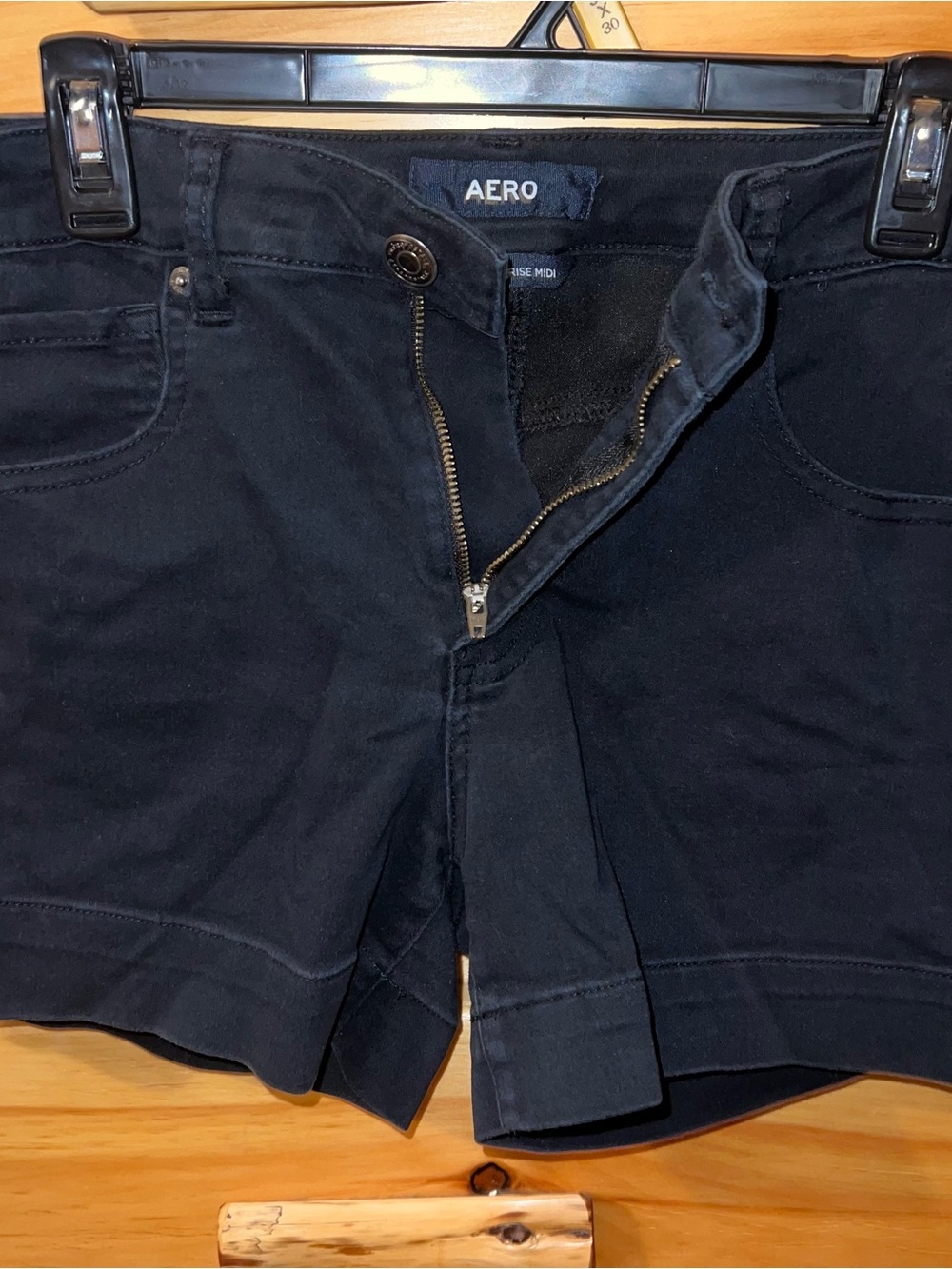 Aeropostale Women's Navy Flat Front Shorts